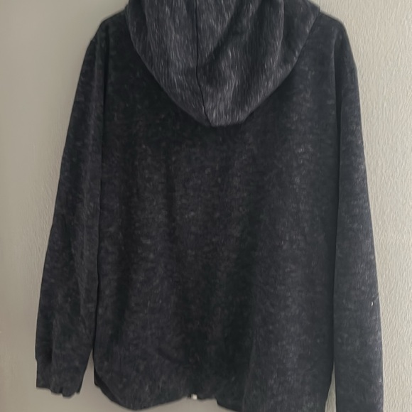 Navy blue heathered, zip up hoodie, size large men's - Picture 2 of 2